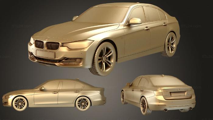 Автомобили и транспорт (Bmw 3 f30 hipoly, CARS_0734) 3D модель для ЧПУ станка